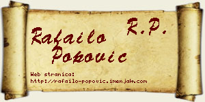Rafailo Popović vizit kartica